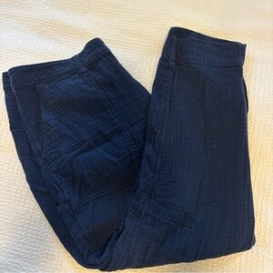 Old Navy Navy Blue Gauze Cotton Pants Women’s Size 14 Casual Lightweight